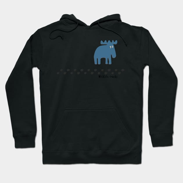 Wildlife tracks - a shy moose Hoodie by Aurealis